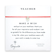 teacher make a wish necklace with sterling silver apple on red