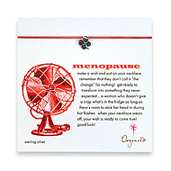 menopause make a wish necklace with sterling silver four leaf clover on berry