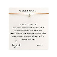 celebrate make a wish necklace with sterling silver fleur de lis on orange