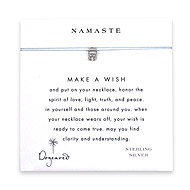 namaste make a wish necklace with sterling silver buddha on mint