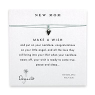new mom make a wish necklace with sterling silver petite heart on mint new mom make a wish necklace with sterling silver petite heart on mint