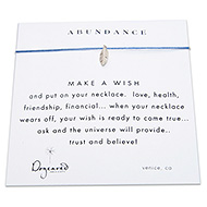 abundance make a wish necklace with sterling silver feather on ocean