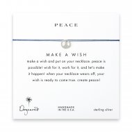 peace sign necklace on ocean, sterling silver
