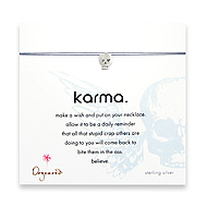 karma make a wish necklace with sterling silver skull on ocean