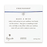 friendship smooth anchor necklace on royal, sterling silver