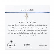 goddess ankh necklace on royal, sterling silver