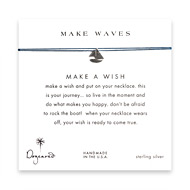 make waves smooth sailboat necklace on royal, sterling silver