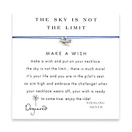 the sky is not the limit make a wish necklace with sterling silver airplane on royal