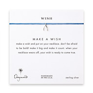 wish wishbone necklace on royal, sterling silver