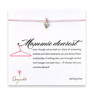 mommie dearest make a wish necklace with sterling silver kind heart on lavender