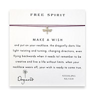 free spirit make a wish necklace with sterling silver dragonfly on amethyst