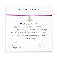 graduation make a wish necklace with sterling silver monarch butterfly on amethyst