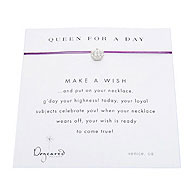 queen for a day make a wish necklace with sterling silver royal crown on amethyst