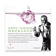 anti-aging make a wish necklace with sterling silver genie lamp on amethyst