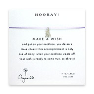 hooray make a wish necklace with sterling silver monkey on purple