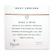 best friends make a wish necklace with sterling silver sand dollar on tobacco