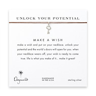 unlock your potential key necklace on tobacco, sterling silver