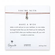 you're nuts! Squirrel necklace on tobacco, sterling silver