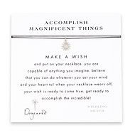 accomplish magnificent things make a wish with sterling silver starburst on black