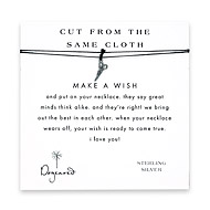cut from the same cloth make a wish necklace with sterling silver scissors on black