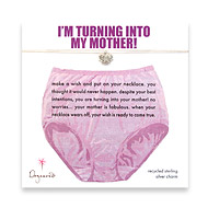 i am turning into my mother make a wish necklace with sterling silver royal crown on creme