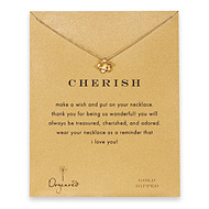 cherish plumeria necklace, gold dipped