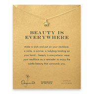 beauty is everywhere cherry blossom necklace, gold dipped