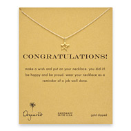congratulations celestial star necklace, gold dipped