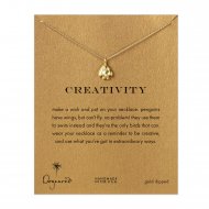 creativity penguin necklace, gold dipped