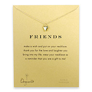 friends reminder necklace with gold dipped kind heart
