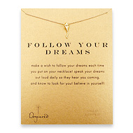 follow your dreams kite necklace, gold dipped