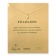 fearless reminder necklace with gold dipped seagull