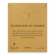 forever summer nautilus shell necklace, gold dipped