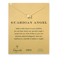 guardian angel, angel wings necklace, gold dipped