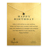 happy birthday reminder necklace with gold dipped teeny star
