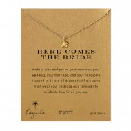 here comes the bride cherry blossom necklace, gold dipped