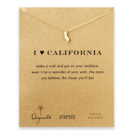 I love california necklace, gold dipped