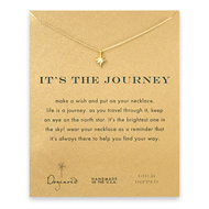 it's the journey north star necklace, gold dipped