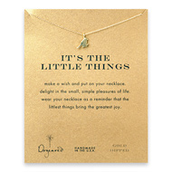it's the little things sparrow necklace, gold dipped
