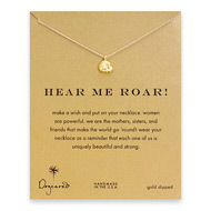 hear me roar! royal lion necklace, gold dipped