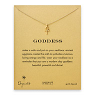 goddess ankh necklace, gold dipped