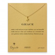 grace star flower necklace, gold dipped