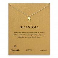 grandma kind heart necklace, gold dipped