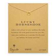 lucky horseshoe, horseshoe necklace, gold dipped