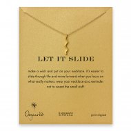 let it slide serpent necklace, gold dipped