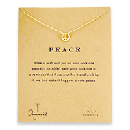 peace sign necklace, gold dipped