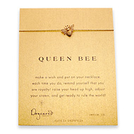 queen bee reminder necklace with gold dipped bee