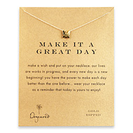 make it a great day reminder necklace with gold dipped butterfly