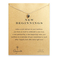 new beginnings reminder necklace with gold dipped kind heart