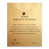 new beginnings reminder necklace with gold dipped kind heart